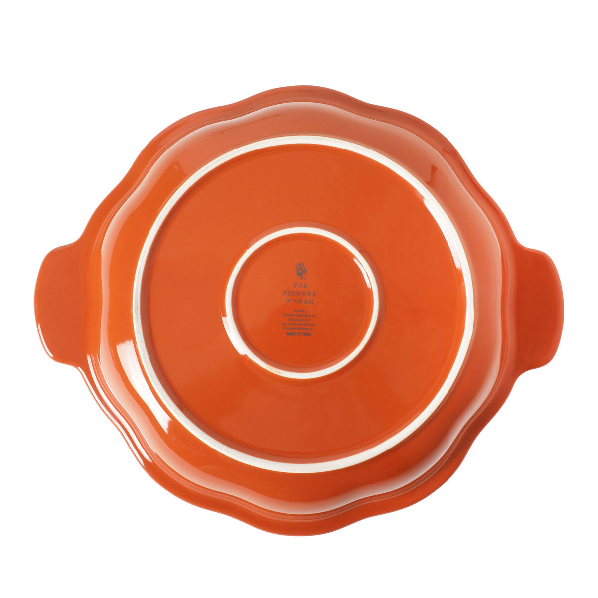 The Pioneer Woman Pumpkin Stoneware 10" Pie Dish with Lid, Linen
