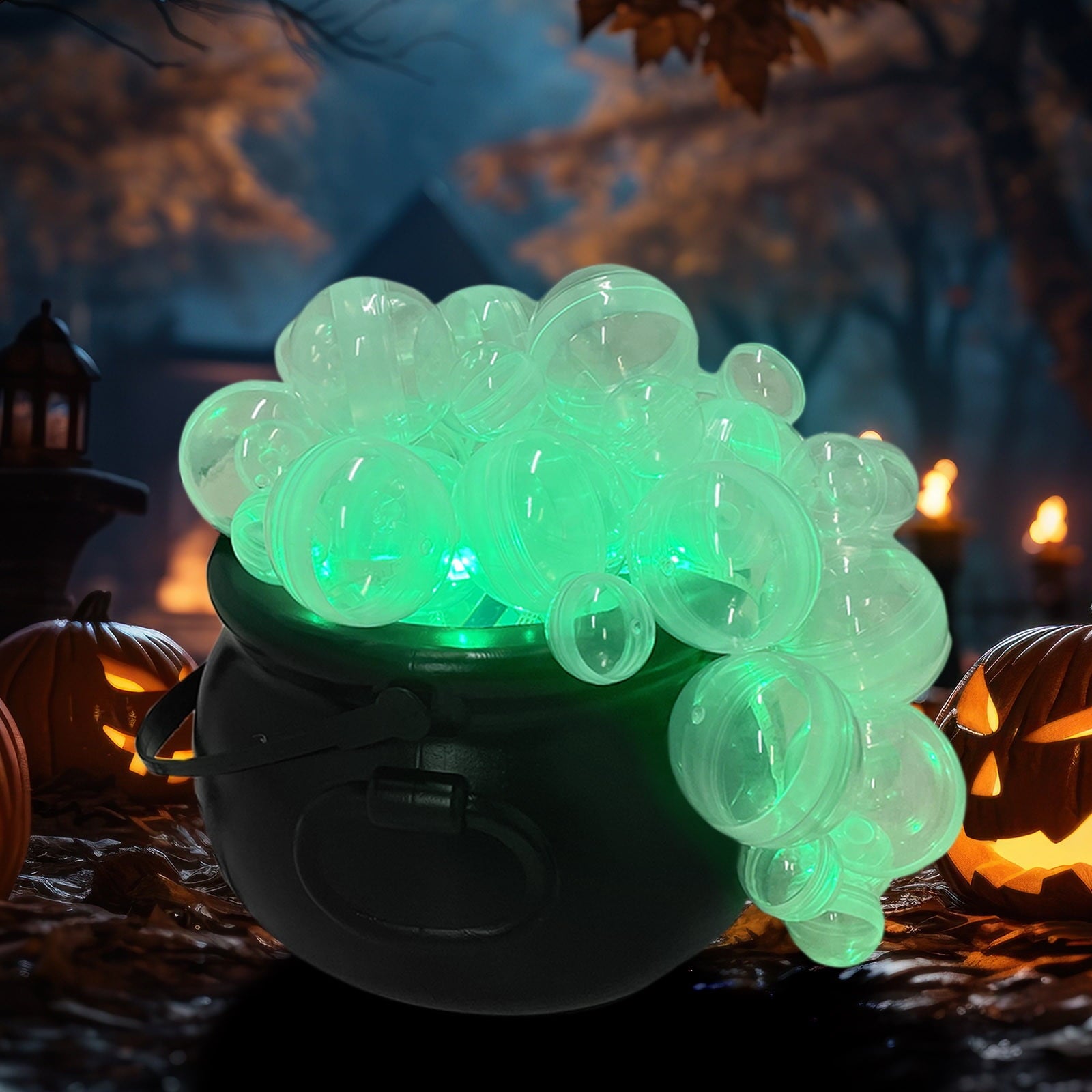 Muecwrye Halloween Decorations Outdoor, Halloween Clearance! Halloween Witches Cauldron on Tripod with Lights, DIY Bubbling Cauldron Set Decor for Home Porch Outside, Halloween Party Supplies