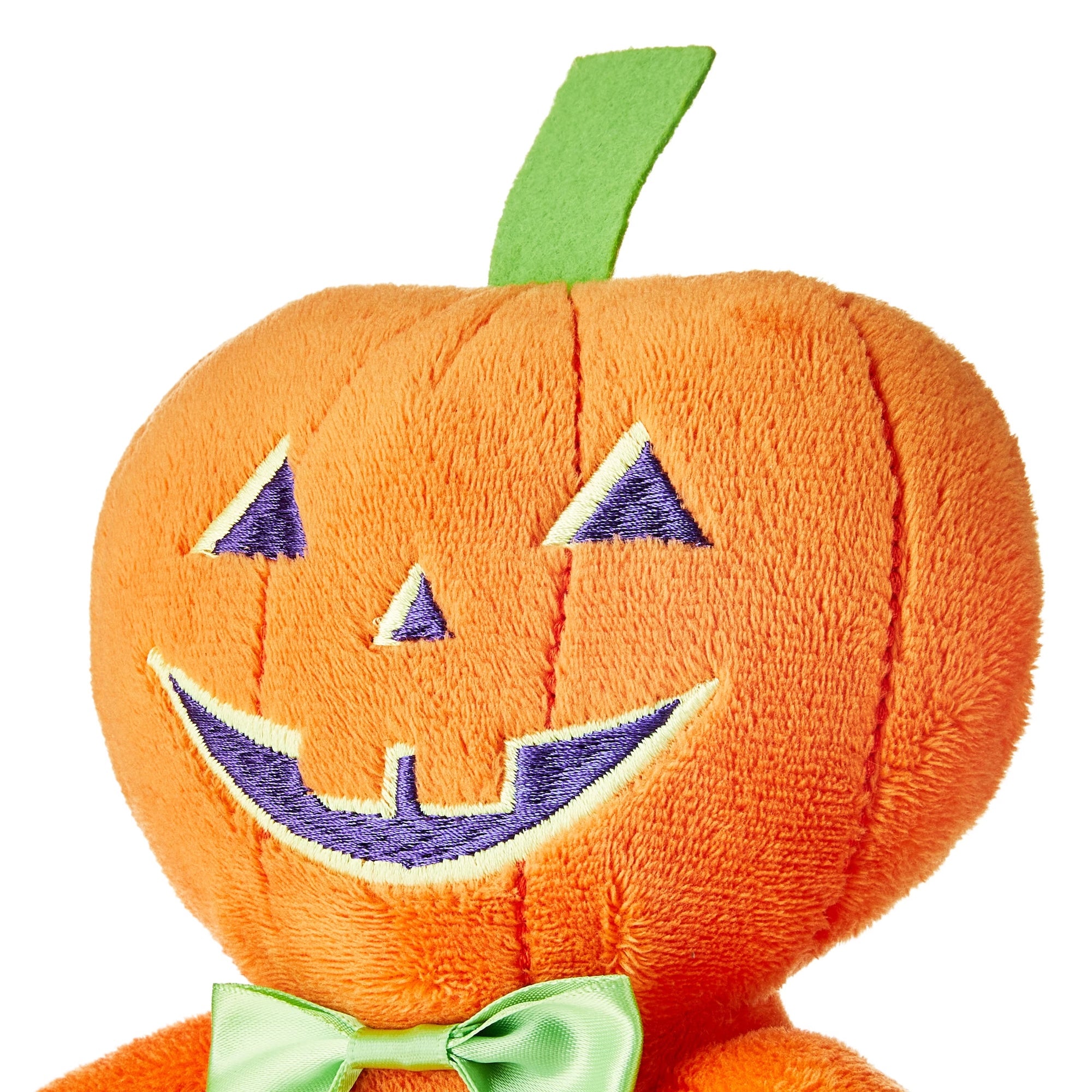 Vibrant Life Halloween Pumpkin Boy Plush Dog Toy with Squeaker, Orange, Chew Level 1