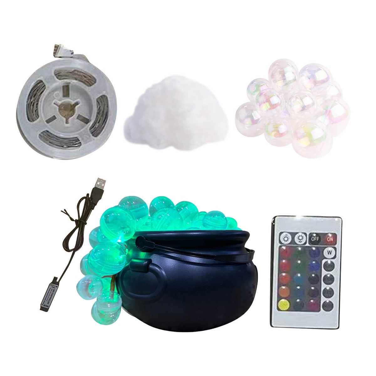 Muecwrye Halloween Decorations Outdoor, Halloween Clearance! Halloween Witches Cauldron on Tripod with Lights, DIY Bubbling Cauldron Set Decor for Home Porch Outside, Halloween Party Supplies