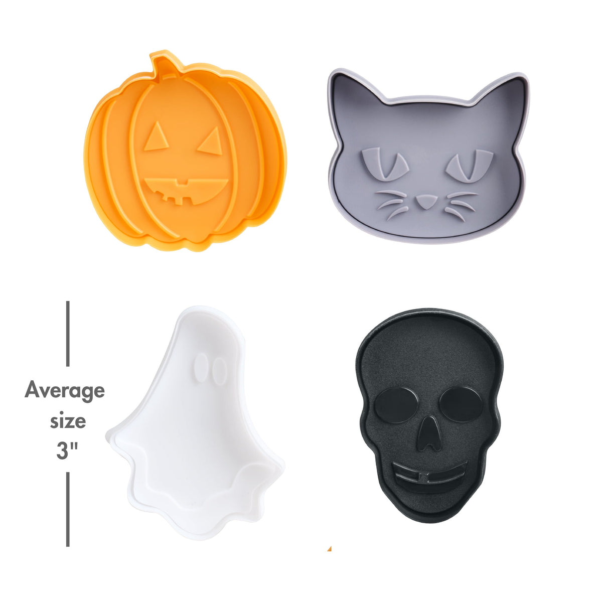Way To Celebrate Cookie Turner with 4 Cookie Cutters with Stamps. Orange, Purple, Black and White