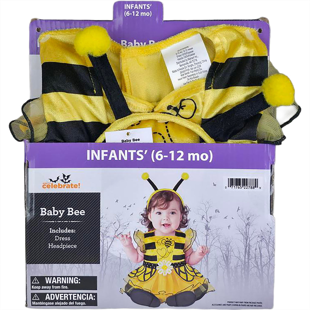 Baby Bee Halloween Costume for Infant, Size 6-12M, by Way to Celebrate