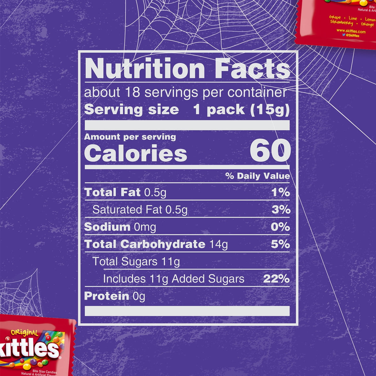 Skittles Halloween Fun Size Gluten Free and Gelatin Free Chewy Candy - 9.65 oz Bag