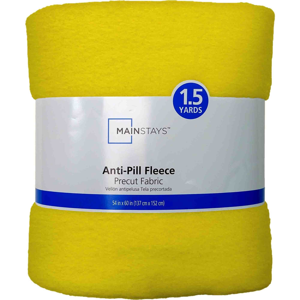 Mainstays 1.5 Yards 100% Polyester Lux Anti-pill Fleece Solids, White, 60" Wide for Crafts