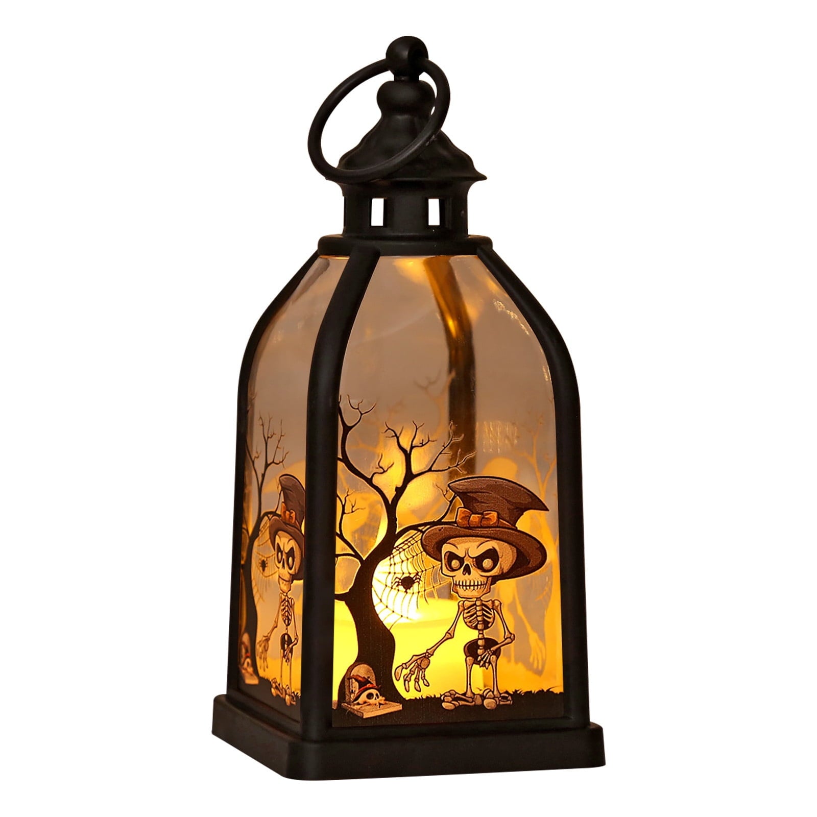 Halloween Decorations Indoor Candle Lantern With LED Lights Hanging Spooky Halloween Lanterns For Indoor Outdoor Home Room Door Party Decor