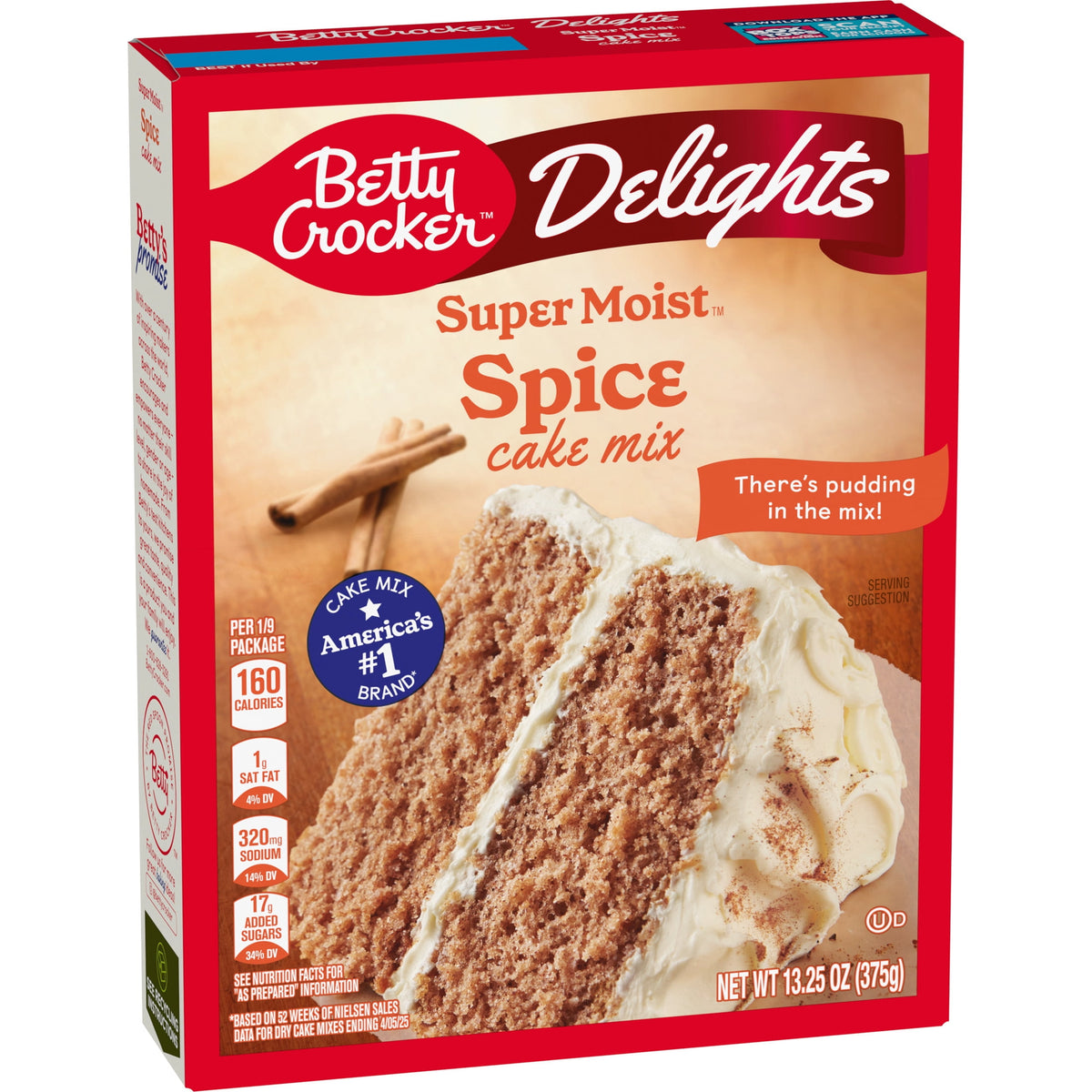 Betty Crocker Delights Super Moist, Spice, Cake Mix, 13.25 oz