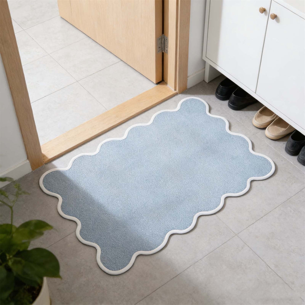 Lypsnake Natural Coco Coir Doormat - "Love Grows Here" Printed with Delicate Floral Pattern, Non-slip Absorbent Entry Mat for Home Entrance Porch Patio and Outdoor Decoration