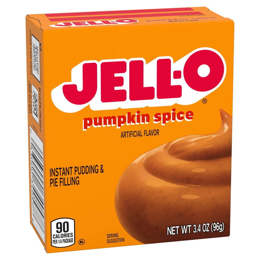 Jell-O Pumpkin Spice Artificially Flavored Instant Pudding & Pie Filling Mix, 3.4 oz Box