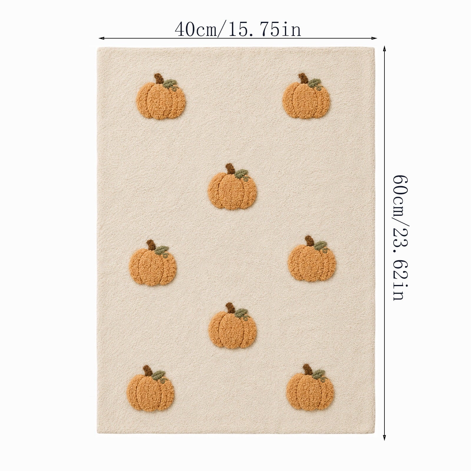 OutmaxHome Halloween Theme Cute Ghost Print Doormat, 15.8x23.6 Inch Non-Slip Absorbent Mat, Easy to Clean, for Front Door, Porch, Farmhouse