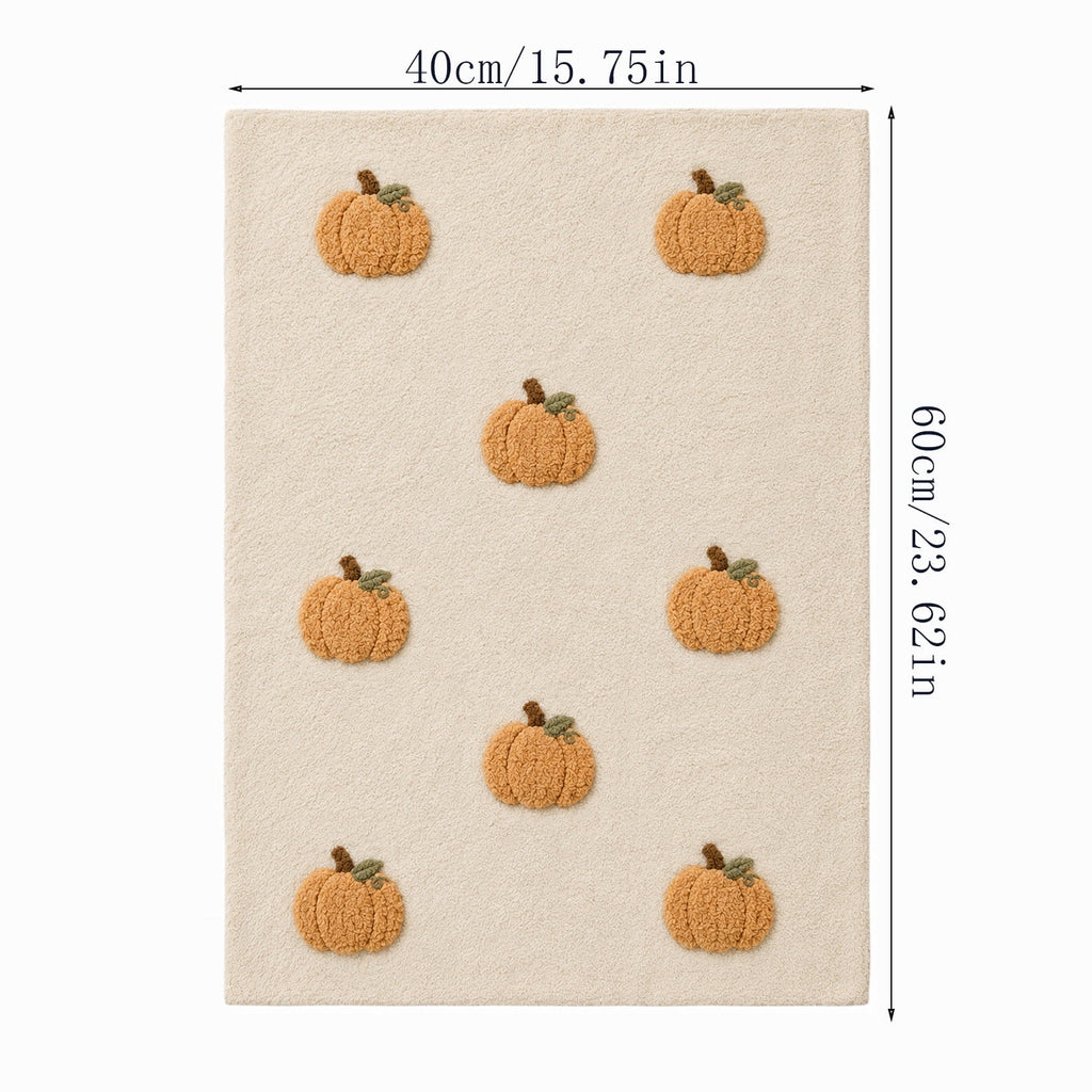 Halloween Thanksgiving Pumpkin Doormat 24x16 Inch, Simple Fall Farmhouse Entrance Mat for Front Porch Patio Home Decor