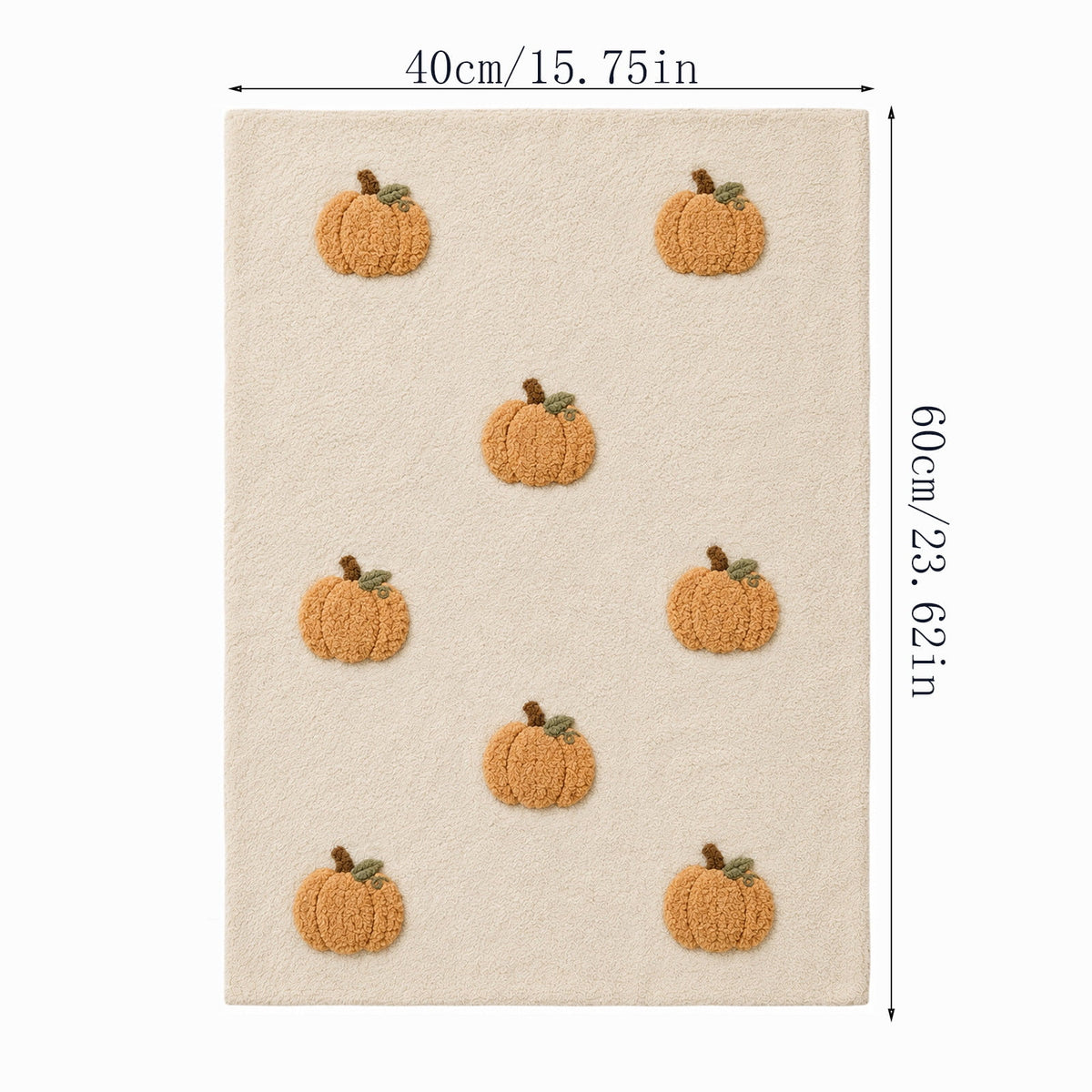 Halloween Thanksgiving Pumpkin Doormat 24x16 Inch, Simple Fall Farmhouse Entrance Mat for Front Porch Patio Home Decor