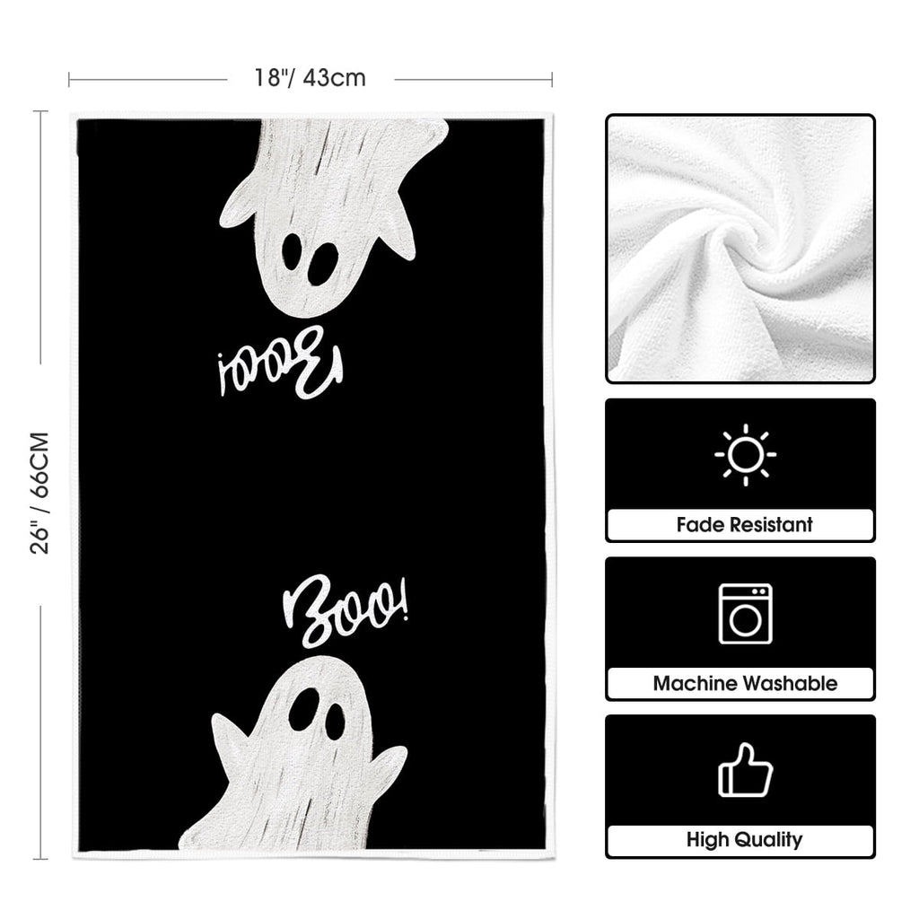Sm:)e Spider Web Jack-O'-Lantern Pumpkin Cat Happy Halloween Kitchen Towels Dish Towels 18x26 Inch Set of 2