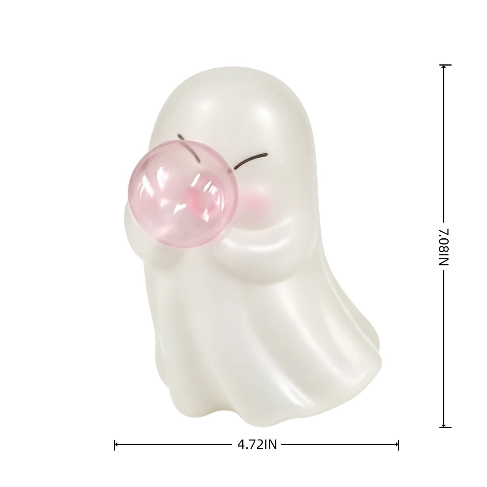 Halloween Blow Mold Ghost with Bubble Decor, Cute Blowing Ghost Night Light, Halloween Ghost Lamp, Resin Table Ornament, Bedroom Nightstand Decoration, Holiday Gift