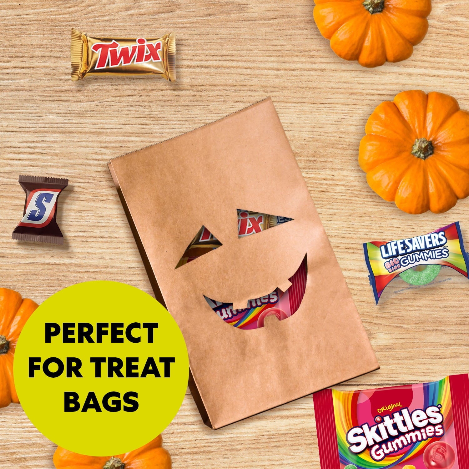 Snickers, Skittles Gummies, Twix & Life Savers Gummies Halloween Candy - 70 Ct Bulk Bag