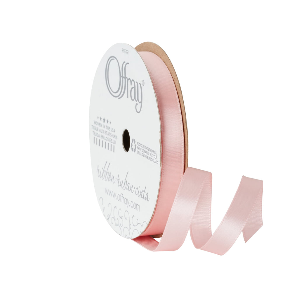 Offray Ribbon, Red Wine 3/8 inch Single Face Satin Polyester Ribbon, 18 feet