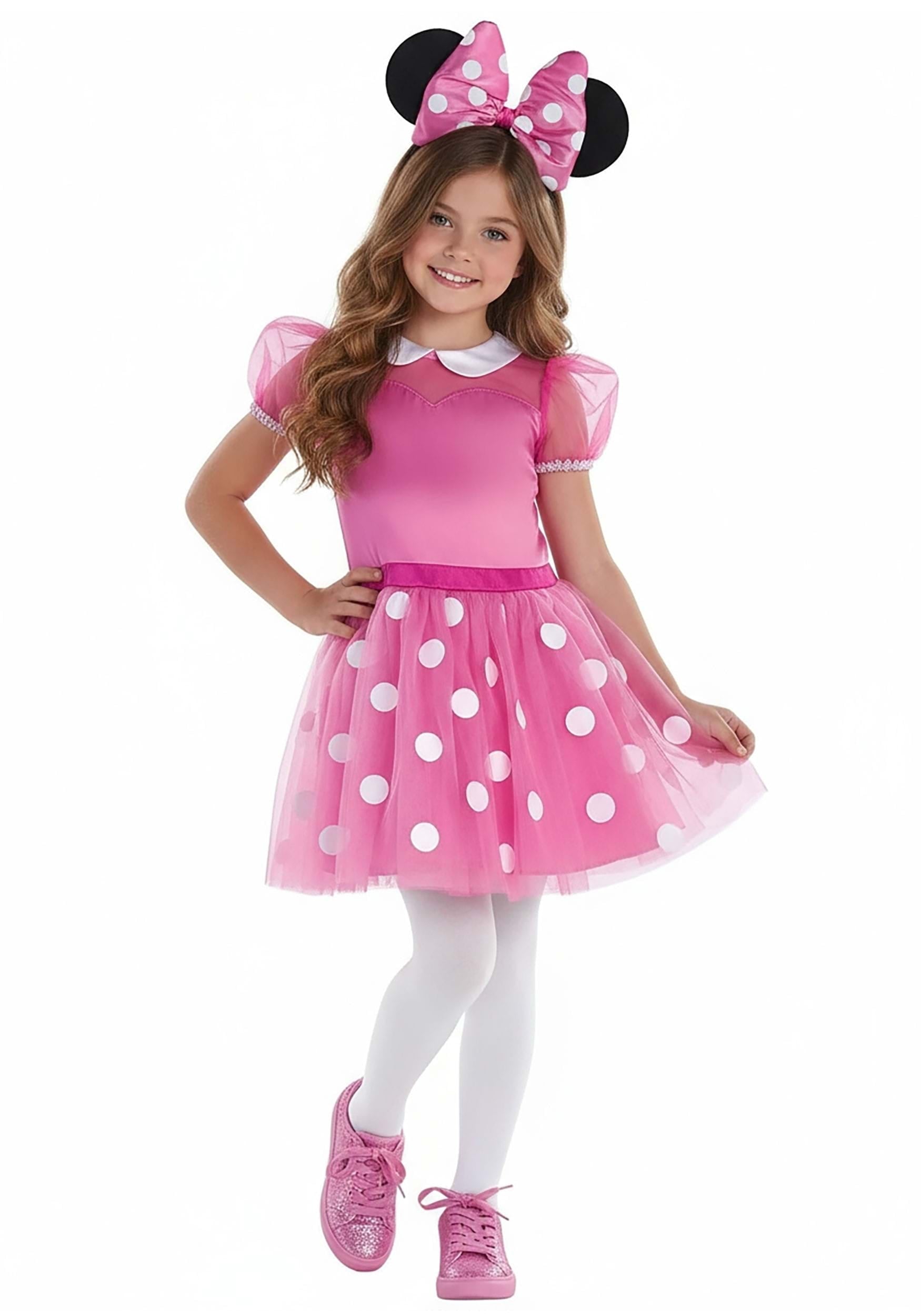 Girl's Pink Minnie Mouse Dress Costume | Disney Costumes