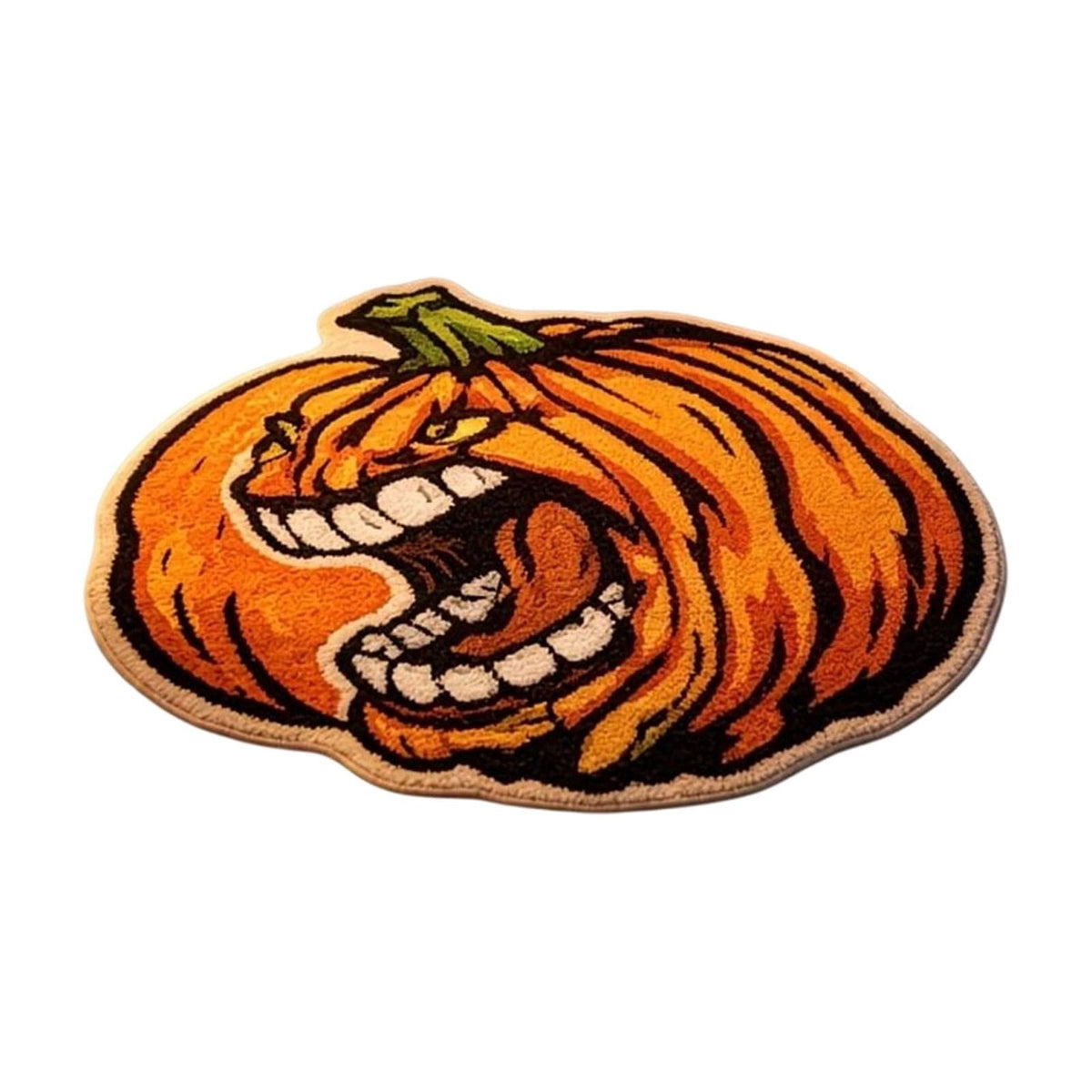 Fall Area Rug Maple Leaf Pumpkin Imitation Wool Mat 27.56x27.56in Polyester Skidproof & Soft for Living Room Bedroom Entryway Fall Doormat by MPOISVA