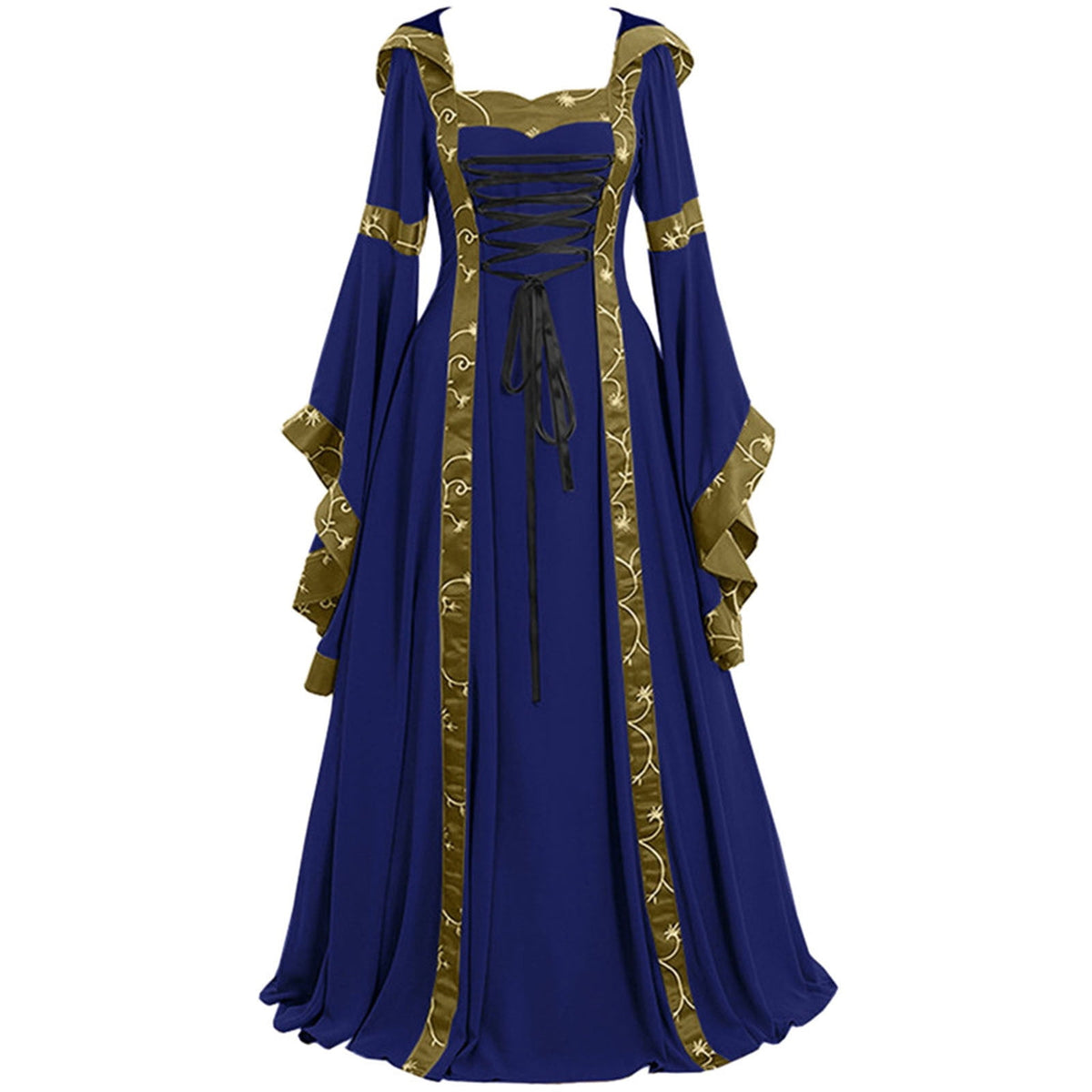 Babysbule Womens Summer Dresses, Women's Vintage Classic Medieval Floor Length Renaissance Gothic Long Sleeve Dress