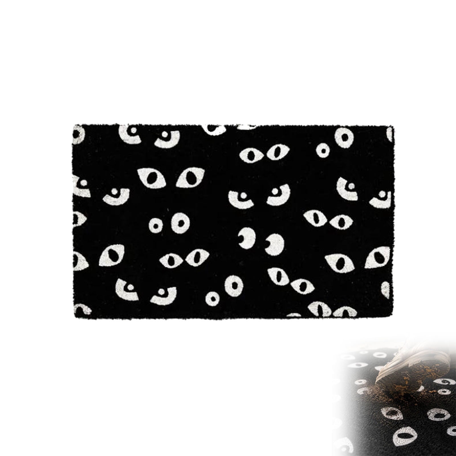 Halloween Ghost Door Mat, Cute Welcome Mat for Front Door Porch Entryway Haunted Outdoor Decor Spooky Decorative Entrance Doormat Non Slip Halloween Rug, 16" x 24"