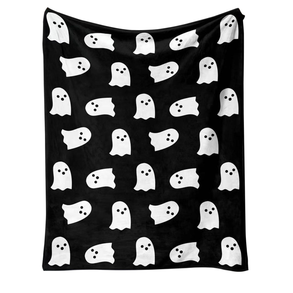 FastXmas Halloween Throw Blanket, 30"x40" Flannel Fleece Pumpkins Maple Checkered Plush Blanket, Soft Lightweight Skin-Friendly Fall Harvest Decorative Throw Blanket for Couch Sofa Bed Outdoor