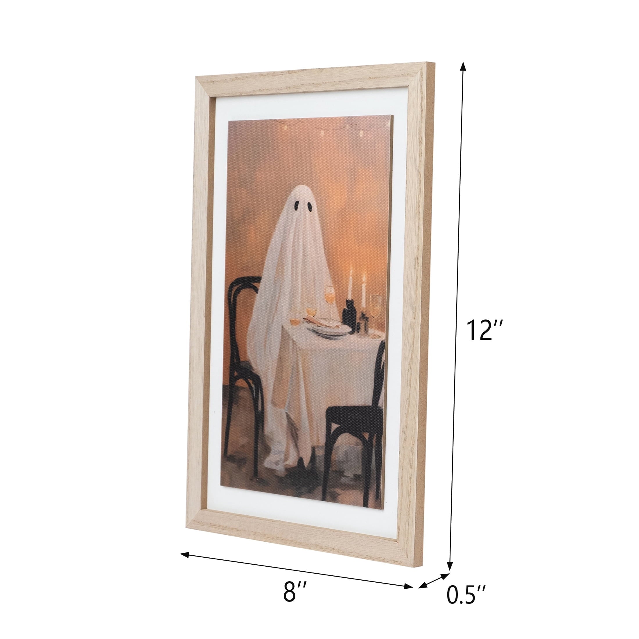 Ghostly Dinner Framed Wall Art, Multicolor, 8" x 12", Halloween by Way To Celebrate