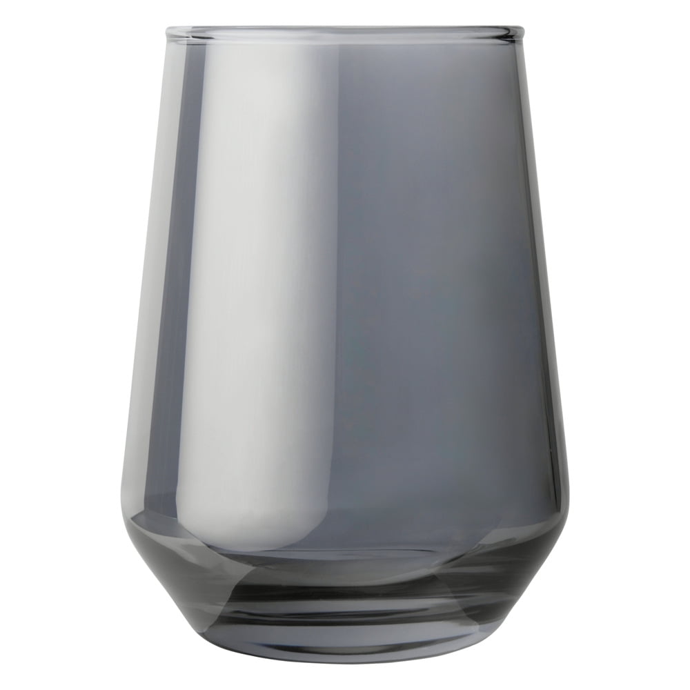 Thyme & Table 13.5 fl oz Smoke Angled Stemless Wine Glasses, Set of 4