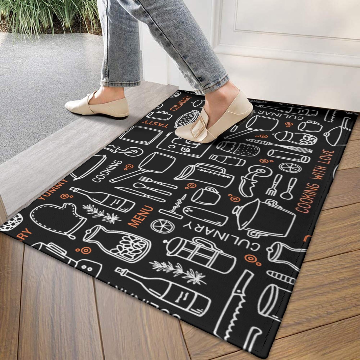 Brown Vintage Tribal Western Non Slip Washable Door Mat Funny Doormat Outdoor Inside Floor Rugs Crystal Velvet 30x17 Inches