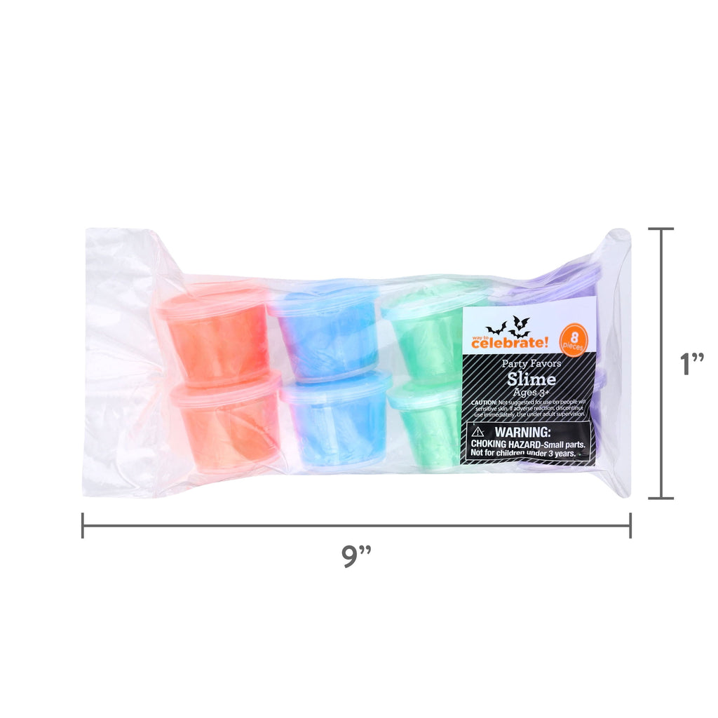 Slime Party Favors, Multicolor, 8 Count, Halloween by Way To Celebrate