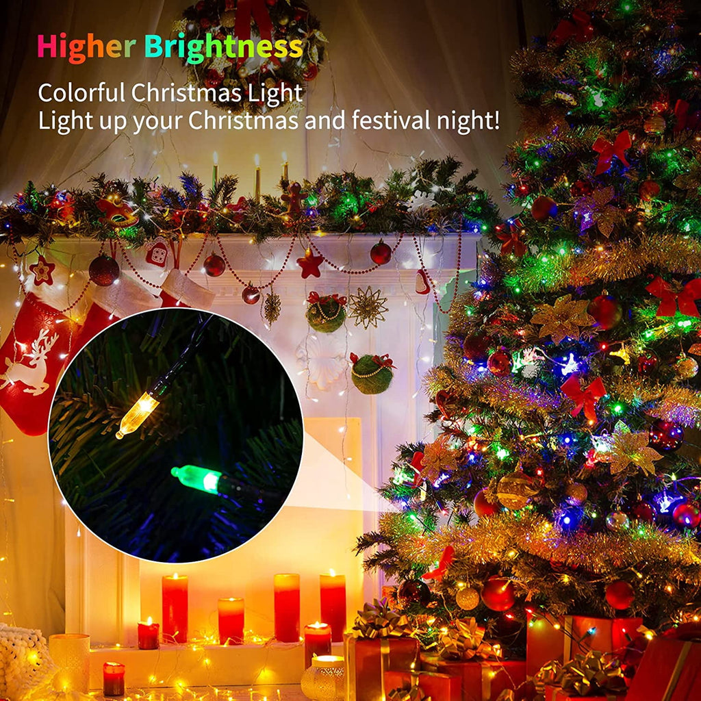 Morttic 2 Pack Orange String Lights 16.4Feet 50 LED Battery Operated Waterproof Mini Fairy Lights Show with 8 Modes for Outdoor Indoor Patio Xmas Tree Birthday Party Holiday Christmas Decorations