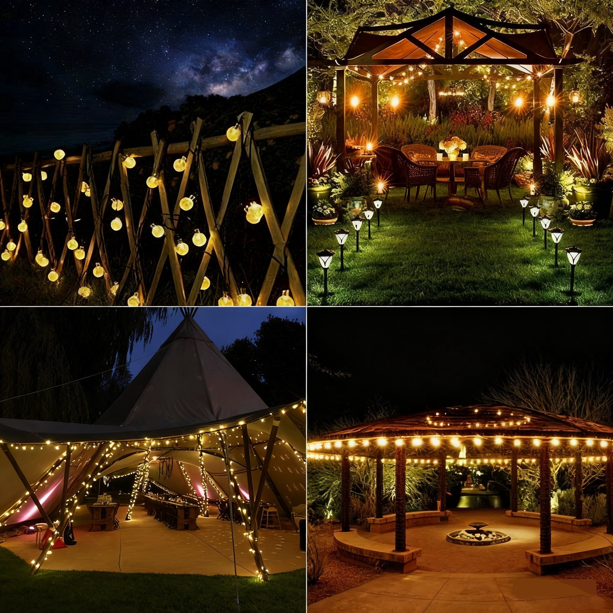 Toodour Solar String Lights Outdoor, 35.6ft 60 LED Waterproof Solar Powered Globe Patio Lights with 8 Modes for Garden Home Gazebo Yard Decorations (Warm White)