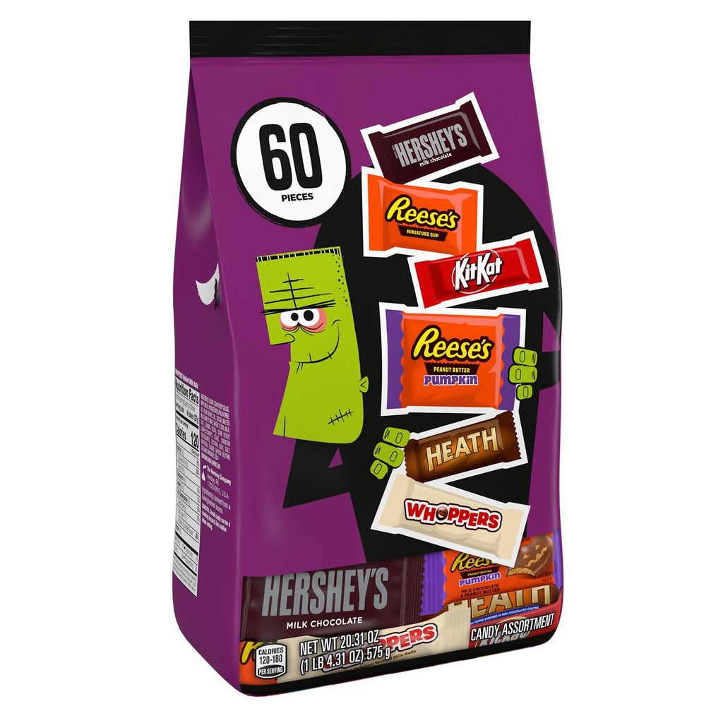 Hershey Assorted Halloween Candy Variety Bag, 20.31 oz (60 Pieces)