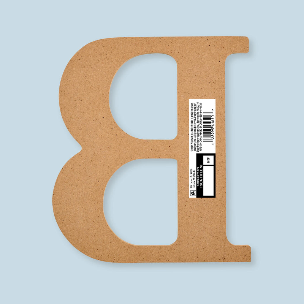 Hello Hobby Surfaces Unfinished Wood MDF Letter A, 8 in