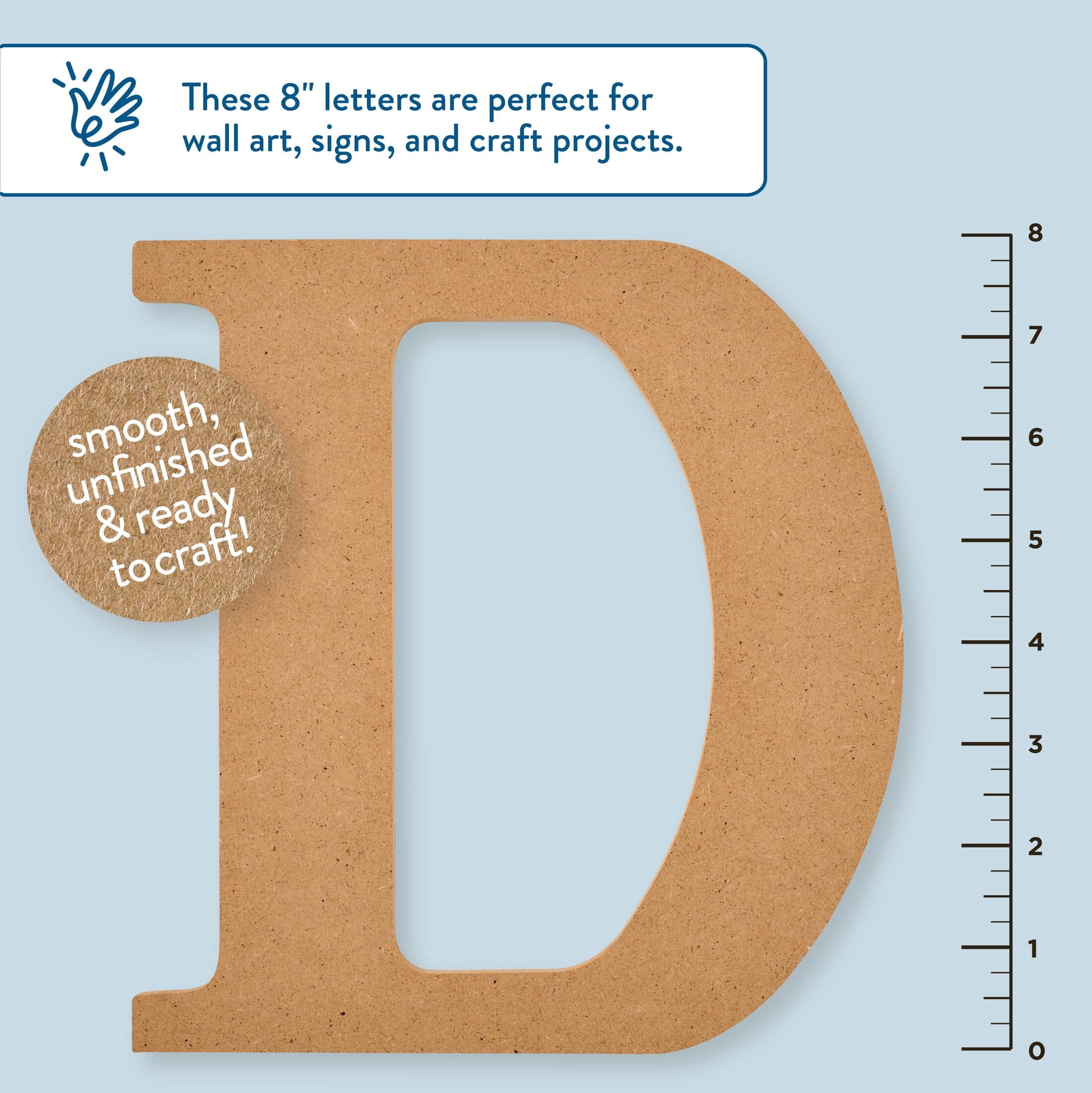 Hello Hobby Surfaces Unfinished Wood MDF Letter A, 8 in