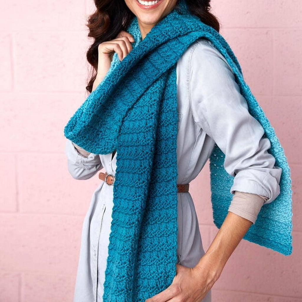 Red Heart Super Saver Ombre Yarn-Deep Teal