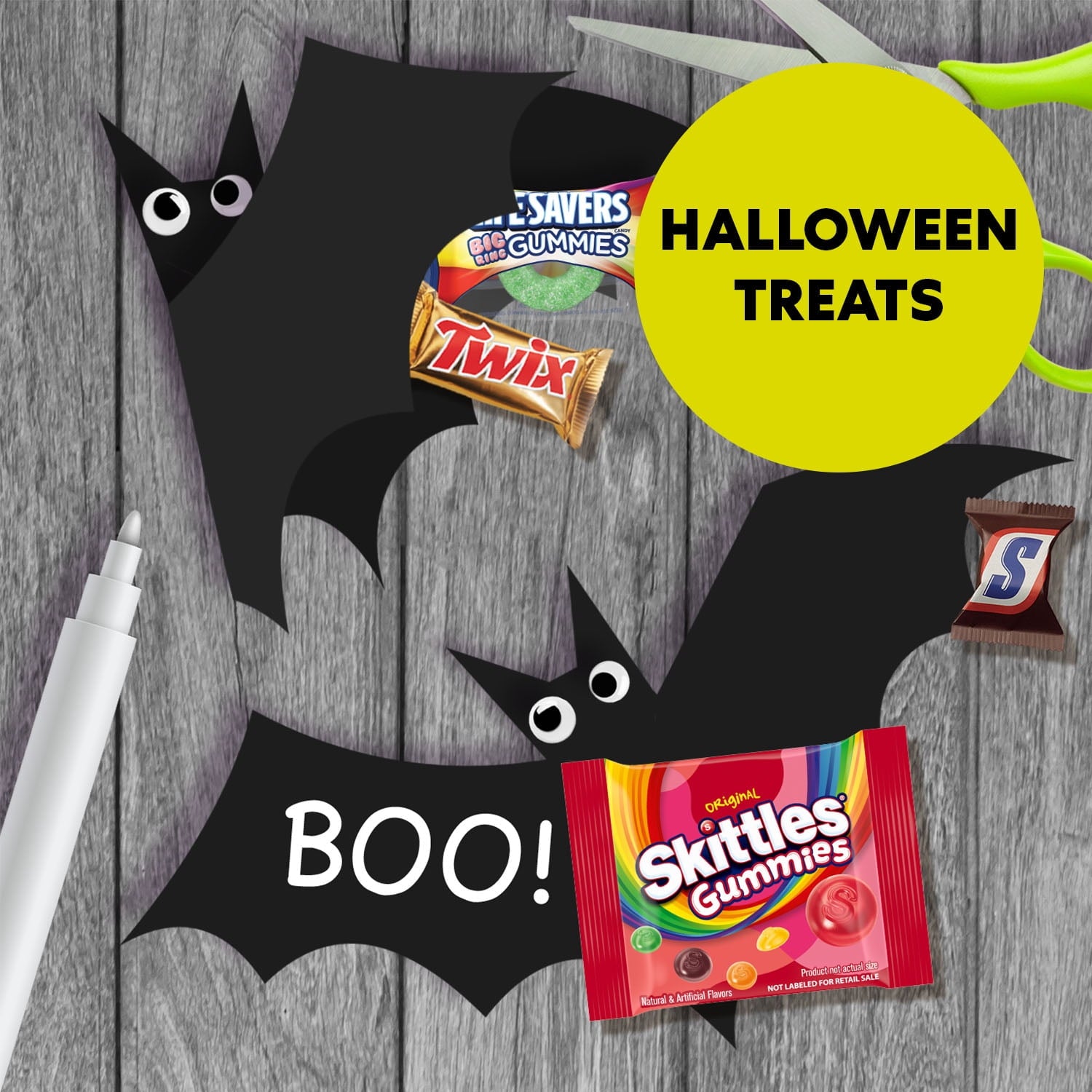Snickers, Skittles Gummies, Twix & Life Savers Gummies Halloween Candy - 70 Ct Bulk Bag