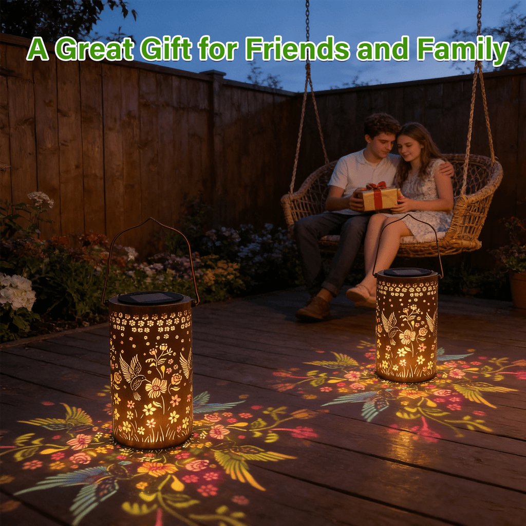 Colorful Solar Lanterns IP65 Outdoor Waterproof, Mother's Day Gifts for Women Mom Grandma - LED Colorful Sunflower Solar Lights Metal Hanging Lantern for Patio Yard Porch