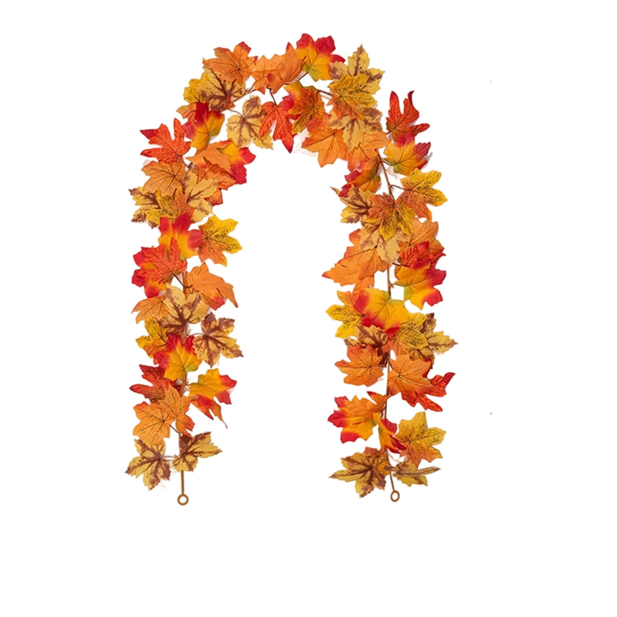 WKSCLPAI Halloween Maple Leaf Garland, Fall Vine Wreaths for Autumn Festivities Decor,Seasonal Garlands for Home,Halloween & Fall Decorations