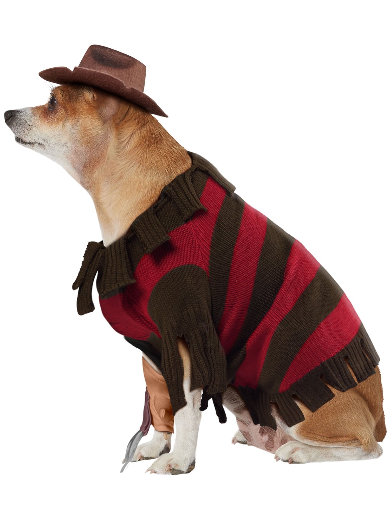 A Nightmare on Elm Street Freddy Krueger Pet Costume for Dogs or Cats by Rubies, Large
