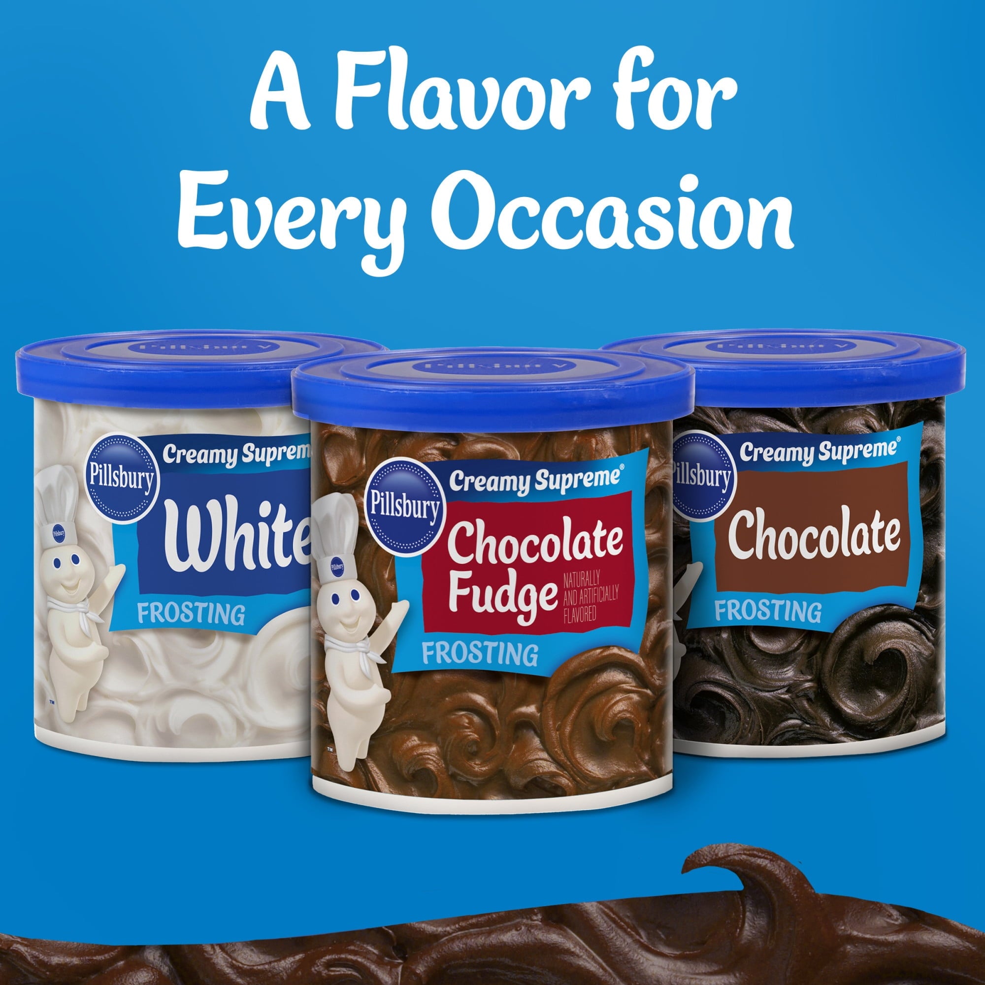 Pillsbury Creamy Supreme Chocolate Fudge Flavored Frosting, 16 oz Tub