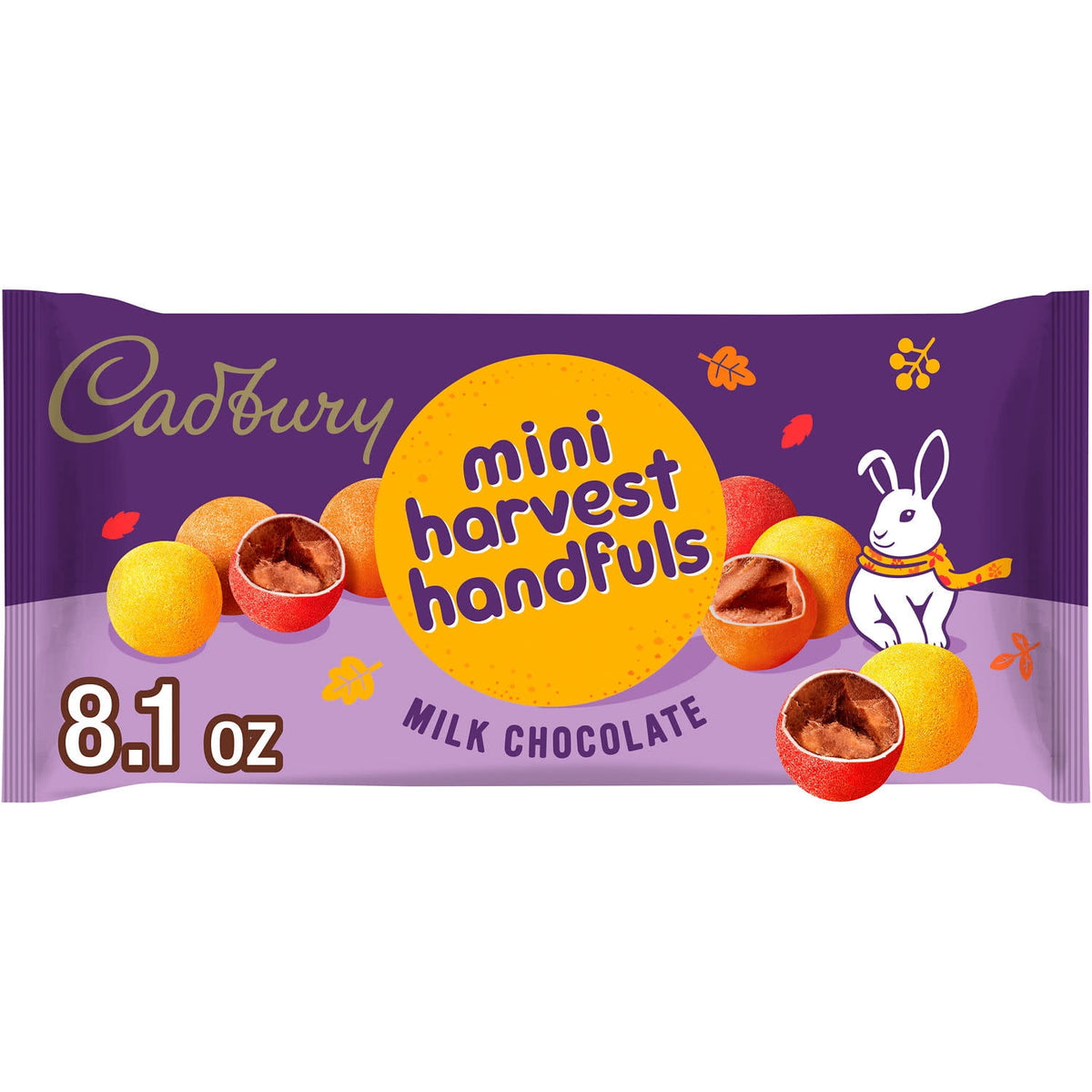 Cadbury Mini Harvest Handfuls Milk Chocolate, Fall Candy Bag, 8.1 oz