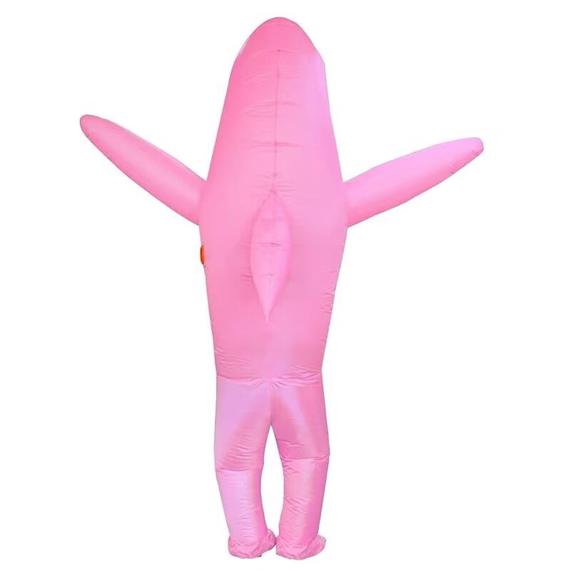 AlevRam Inflatable Shark Costume for Adults, Funny Blow Up Animal Costume with Fan, Halloween Cosplay Party Outfit for Men and Women, One Size, Blue or Pink