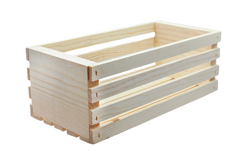 Hello Hobby Unfinished Wood Crate, 12 in x 5.5 in x 4 in