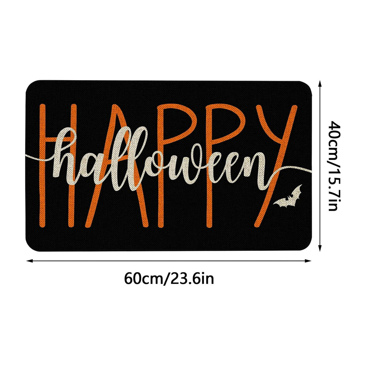 Halloween Welcome Doormat, Indoor Outdoor Entrance Floor Mat, Trick or Treat Decorations Doormat, Non Slip Halloween Decor Funny Mats