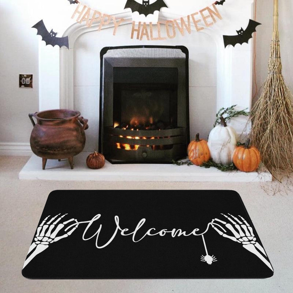 YIMWNYI Halloween-Themed Door Mat, Spooky Entryway Rug, Non-Slip Wiper, Decorative Pumpkin Mat, Perfect for Trick-or-Treaters, Versatile Indoor Outdoor Decor