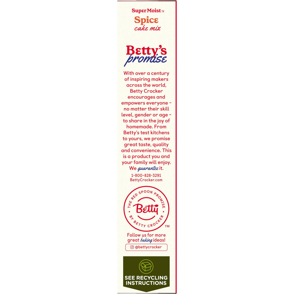 Betty Crocker Delights Super Moist, Spice, Cake Mix, 13.25 oz