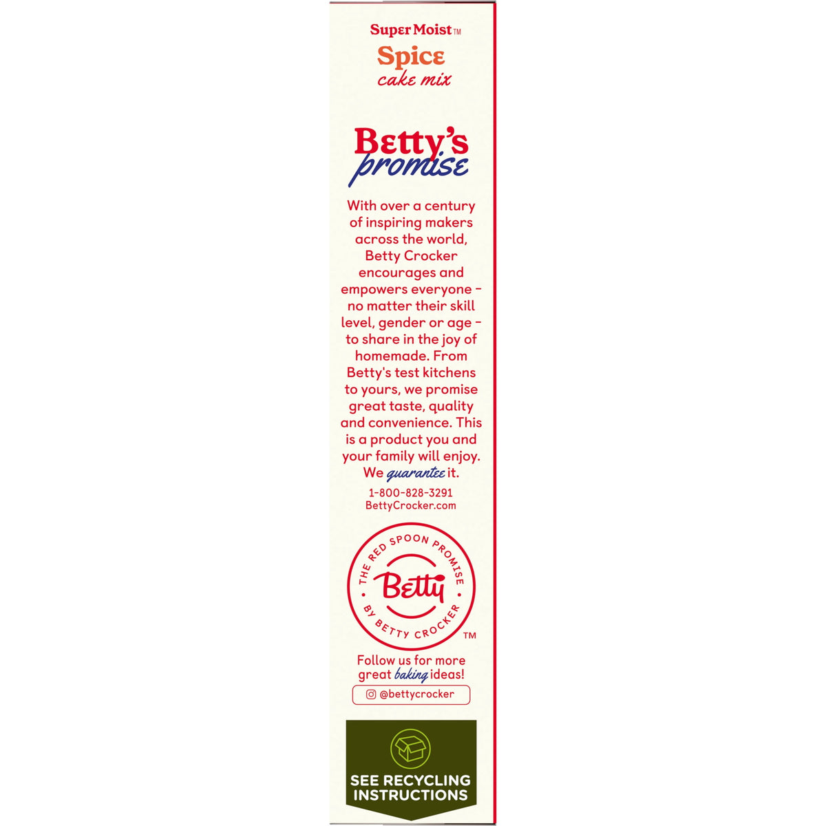 Betty Crocker Delights Super Moist, Spice, Cake Mix, 13.25 oz