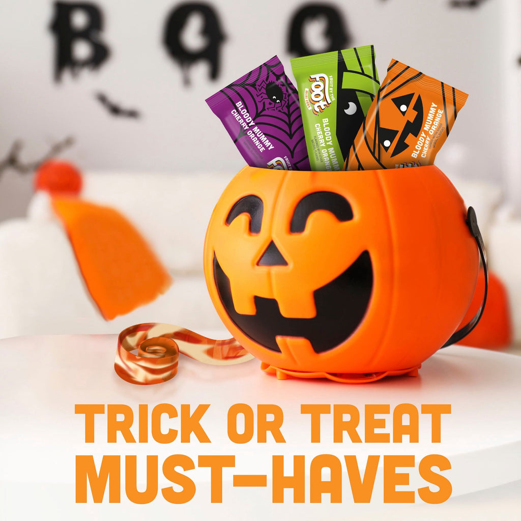 Fruit by the Foot Mini Feet Bloody Mummy Fruit Flavored Snacks, Halloween Treats, 26 Count