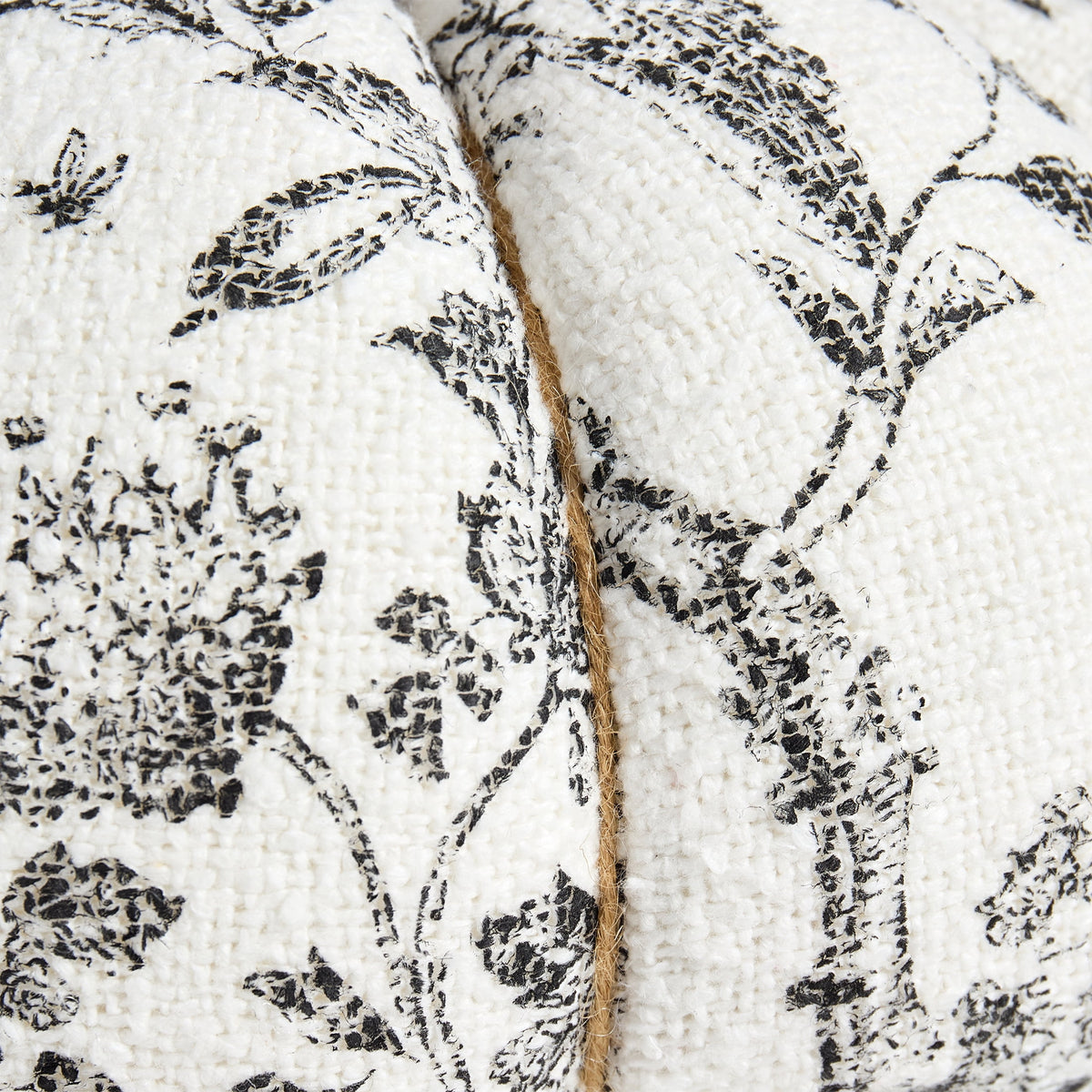 My Texas House Halloween Raven Toile Pumpkin Decorative Pillow, Ivory and Black, 6" x 10"