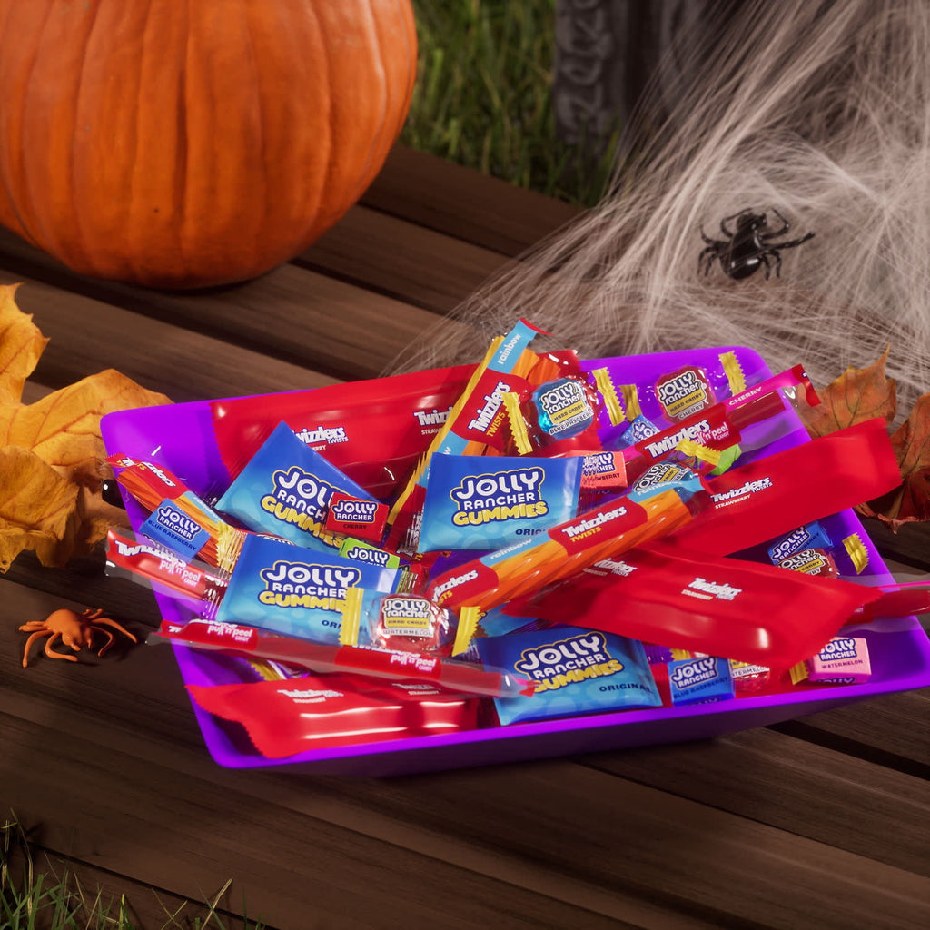 Jolly Rancher and Twizzlers Assorted Fruit Flavored, Halloween Candy Bulk Bag, 85.7 oz (320 Pieces)
