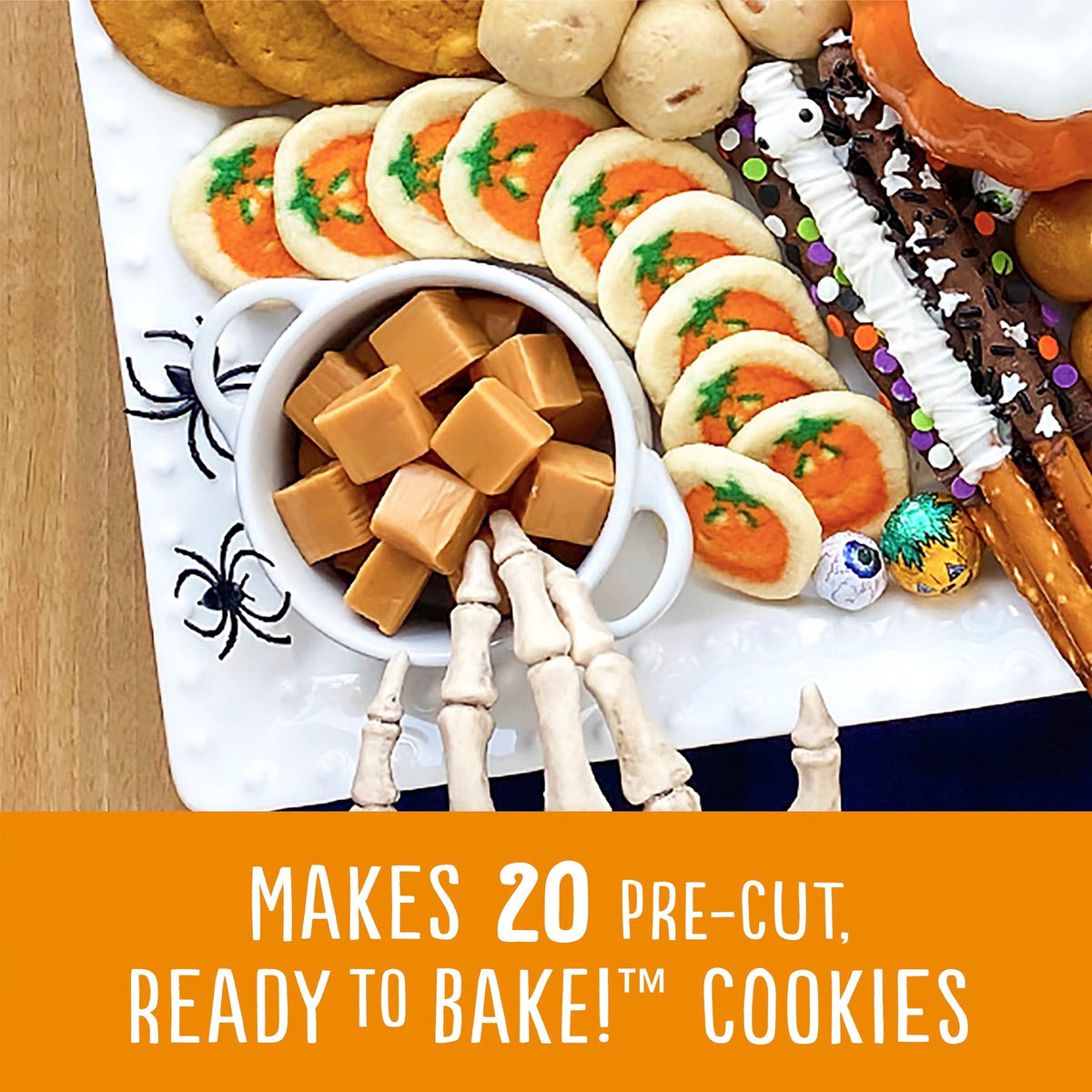 Pillsbury Ready to Bake! Pumpkin Shape Sugar Cookie Dough, 20 Cookies, 9.1 oz